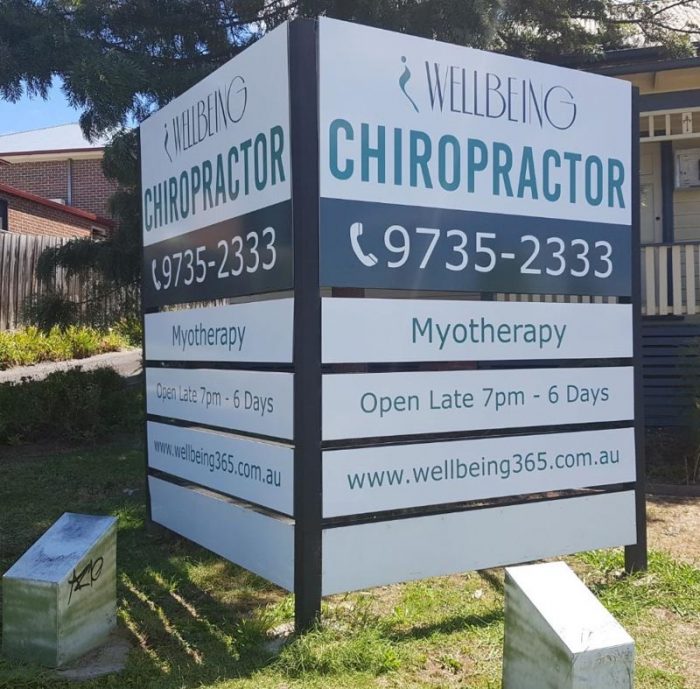 Chiropractor signage